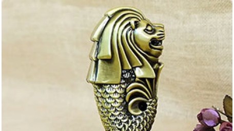耀莎新加坡旅游纪念品金属工艺品鱼尾狮模型摆件家居装饰品鱼尾狮 